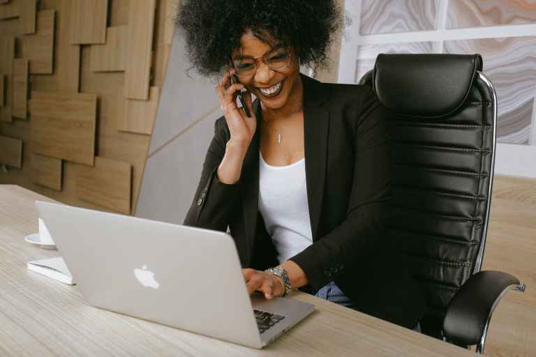 woman on phone